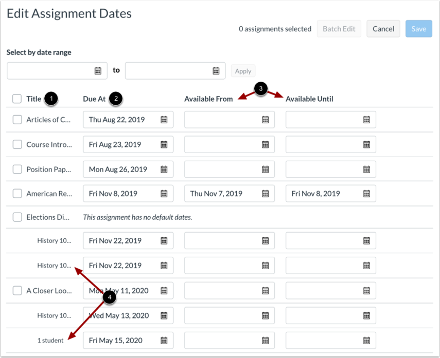 assignment due date calendar app